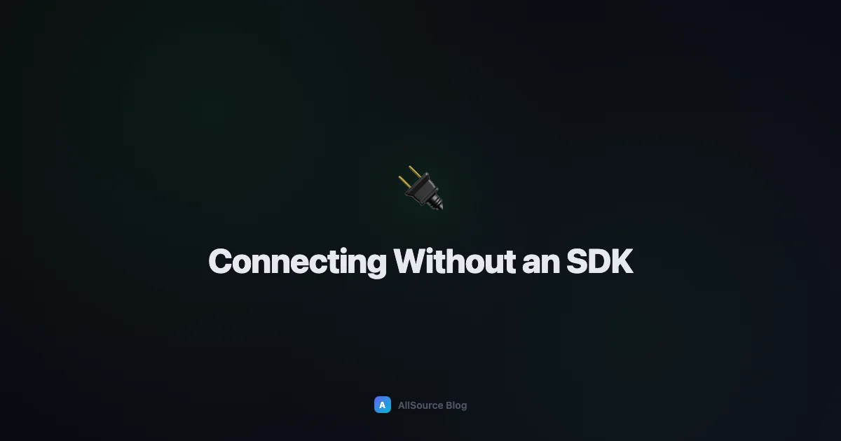 Connecting to AllSource without an SDK