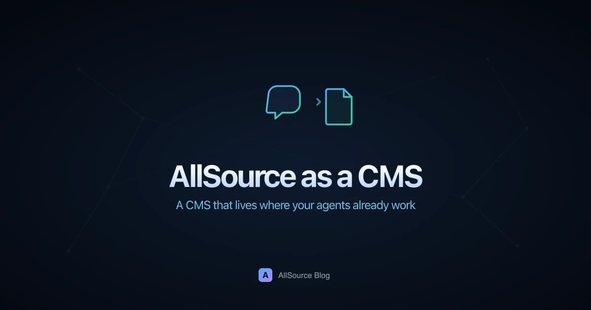 Using AllSource as a CMS from Claude Desktop